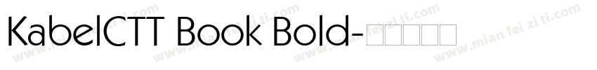 KabelCTT Book Bold字体转换